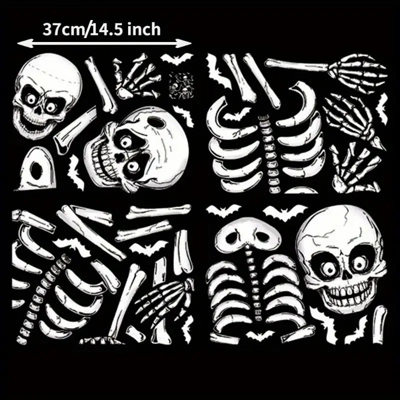 140PCS Halloween Vindu Klistermerker Dekor - Dobbeltsidige Avtakbare Klistremerker For Innendørs Halloween Fest Dekorasjoner Luvikno