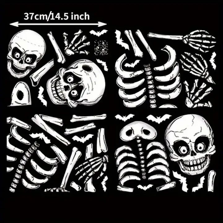 140PCS Halloween Vindu Klistermerker Dekor - Dobbeltsidige Avtakbare Klistremerker For Innendørs Halloween Fest Dekorasjoner Luvikno