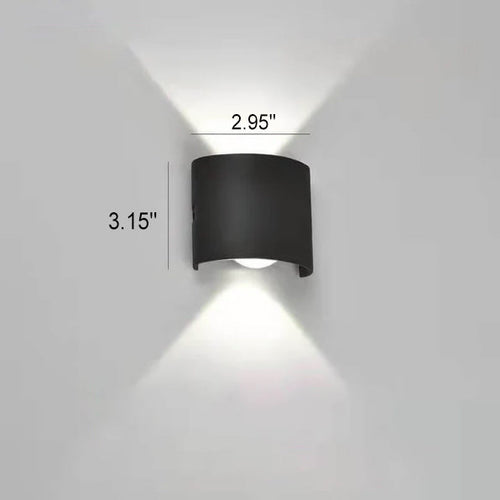 Moderne utendørs bue opp og ned spotlight LED utendørs vanntett vegglampe | Luvikno