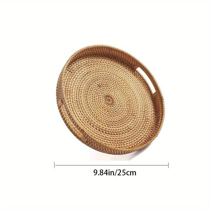 RattanServe - Elegant Håndlaget Fat av Naturlig Rattan Luvikno