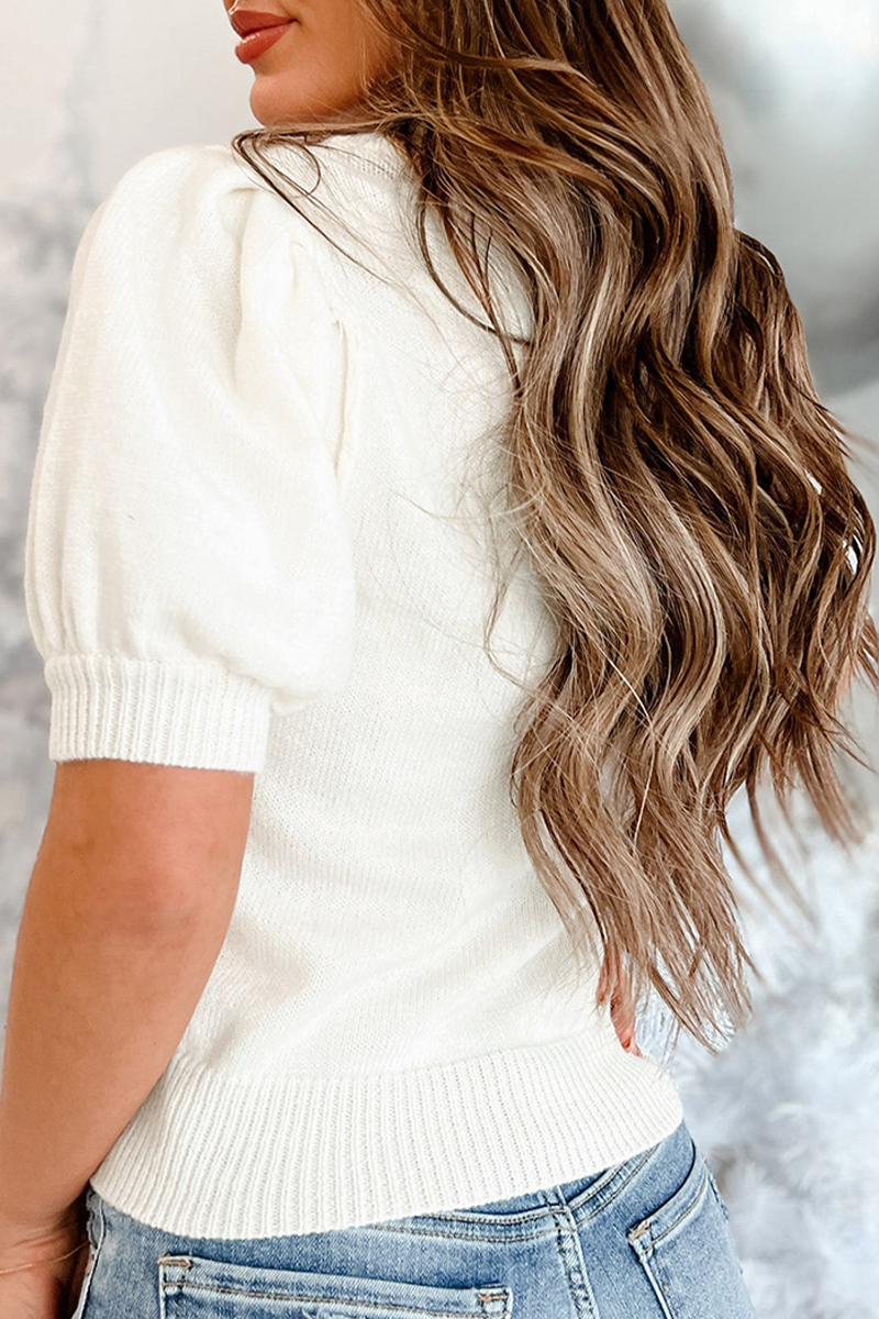 Luvik | Rento joulukuusi paljetti palapeli puolipitkä korkea kauluspaita