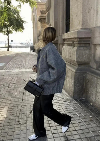 Luvik | Klassinen Bouclé Bomberitakki