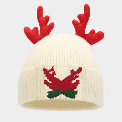 Luvik | Joulupukin poron sarvi huivi hattu hanskat kolmiosainen setti (3 väriä)