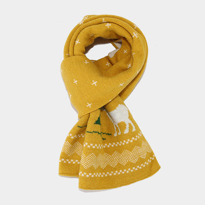 Luvik | Jouluporon kuvio Sametti Lippalakki Huivi Hanskat Setti (6 Väriä)