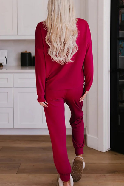 Luvik | Rento Juhlapukeutuminen Joulupukki Joulukuusi Karkki Palahetti Nauhoitus O-kaula Pitkähihaiset Kaksi osaa (3 Väriä)