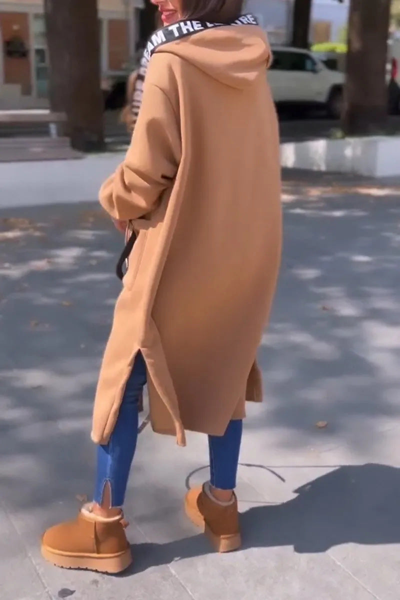 Luvik | Lune gateboks kirjain laukut patchwork vetoketju huppari - 5 väriä