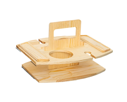 Luvikno | Bærbar Tre Piknikbord med Romslig Serveringsområde 36x31x26cm