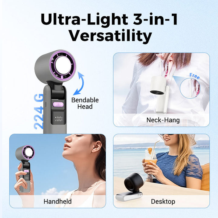 BreezeGo Mini-Håndholdt Vifte | Luvikno