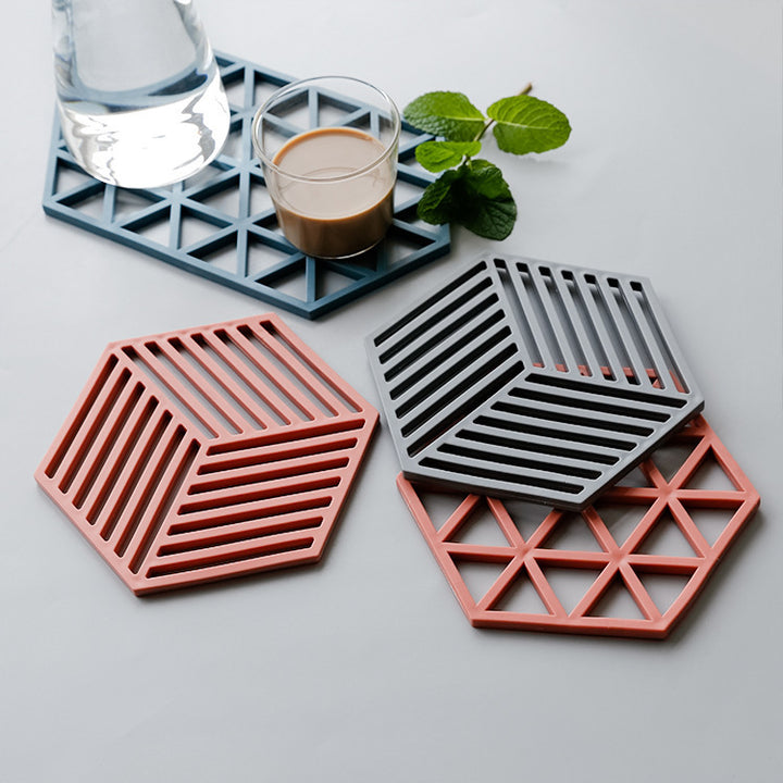 Unisex Silikon Coaster med geometrisk design Luvikno