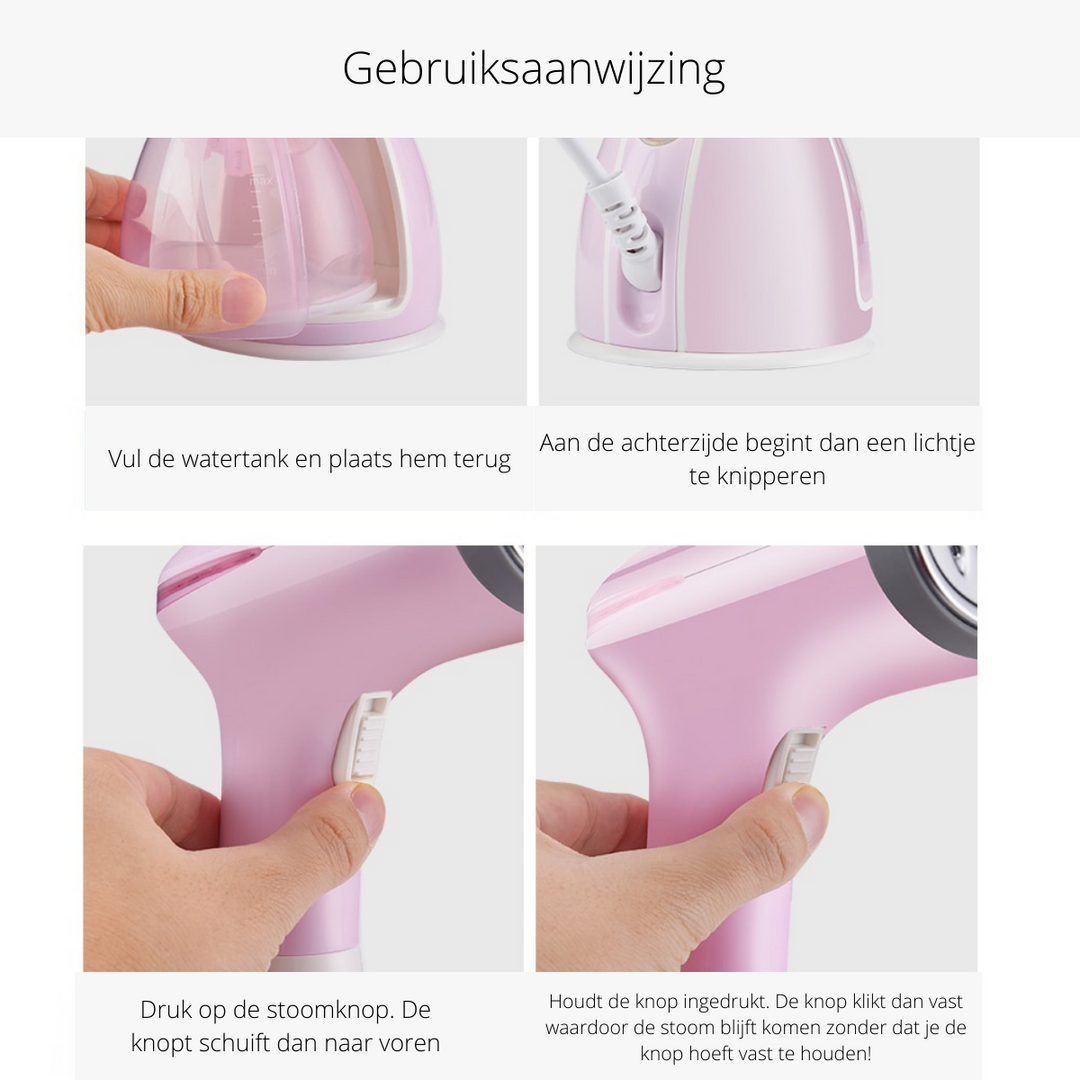 Kompakt Bærbar Klesdampstråler Rynkefri Luvikno