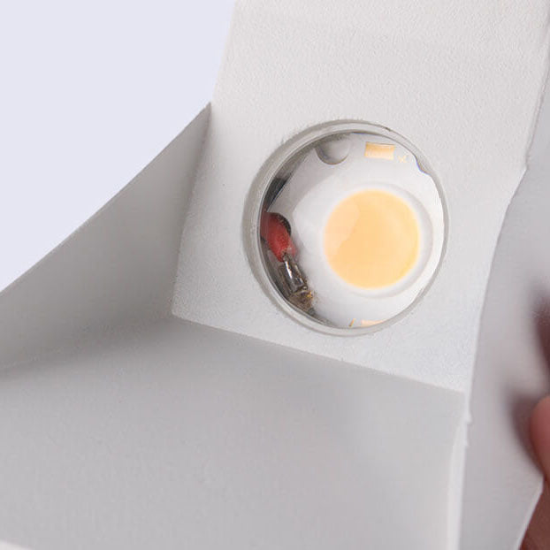 Moderne Enkle Rektangulære Buede LED Utendørs Vanntette Vegglampe | Luvikno