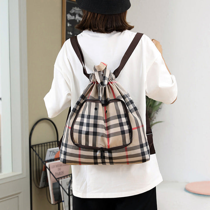 Samlebar trykt nylon ryggsekk med snor | Luvikno