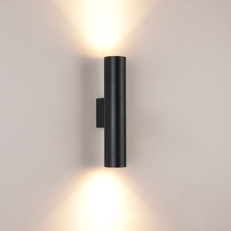 Luvikno | Enkel Aluminium Sylinderformet 2-Lykt Vegglampe