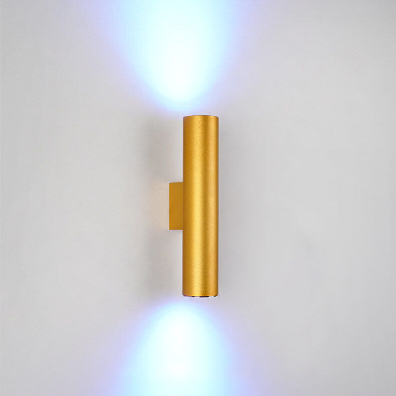 Luvikno | Enkel Aluminium Sylinderformet 2-Lykt Vegglampe