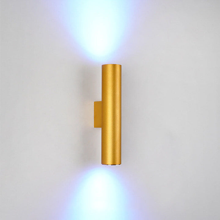 Luvikno | Enkel Aluminium Sylinderformet 2-Lykt Vegglampe