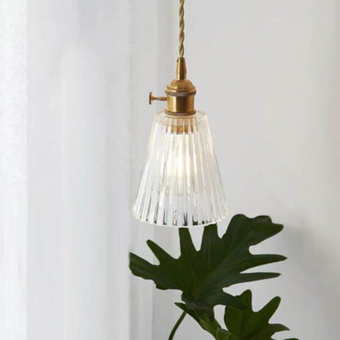 OpulentGlow Pendel – Elegant Glass Henge Lamp Luvikno