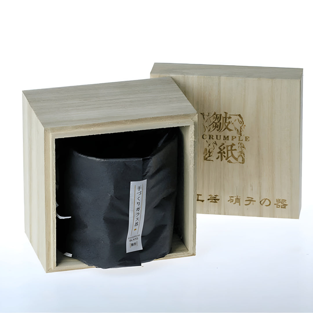 Whiskeyglass i Edo Kiriko stil – Håndskåret med unik krøll design | Luvikno
