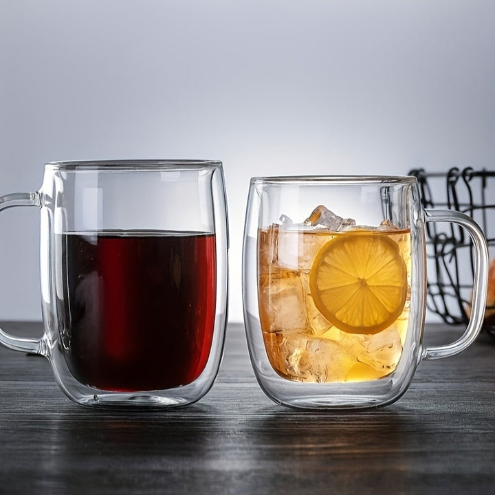 ThermoSip Dobbeltvegget Glasskrus – Borosilikatglass, Varmeresistent & Elegant | Luvikno