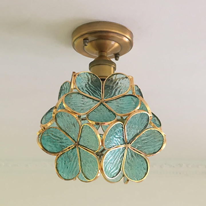 Luvikno | FloralGlow Retro Taklampe - Retro Tiffany Taklampe for et Fortryllende Interiør