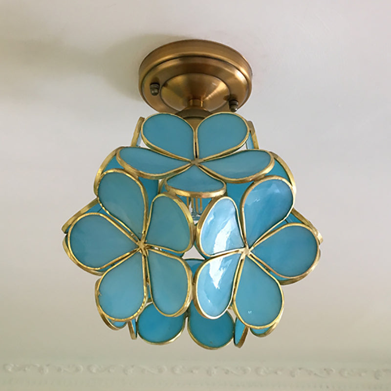 Luvikno | FloralGlow Retro Taklampe - Retro Tiffany Taklampe for et Fortryllende Interiør