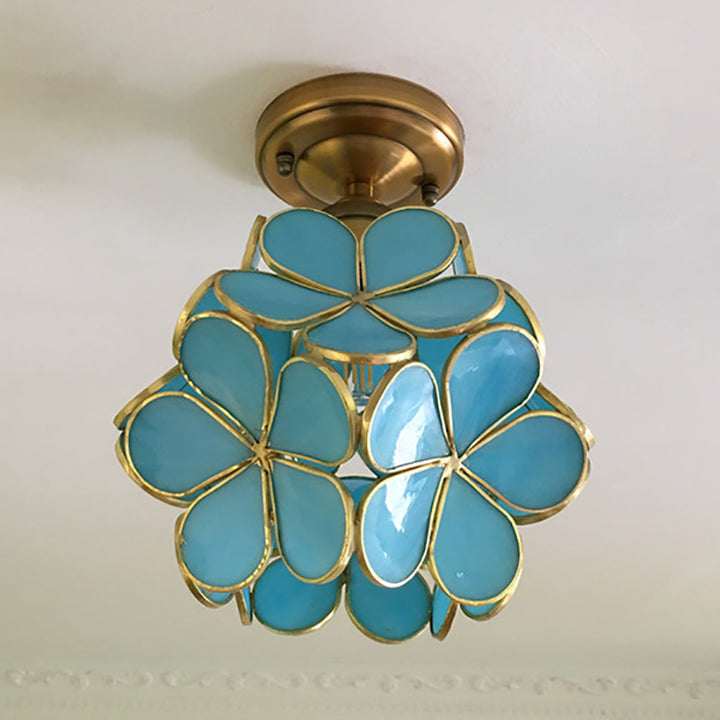 Luvikno | FloralGlow Retro Taklampe - Retro Tiffany Taklampe for et Fortryllende Interiør