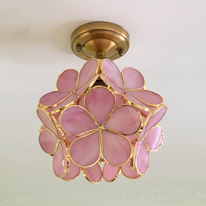 Luvikno | FloralGlow Retro Taklampe - Retro Tiffany Taklampe for et Fortryllende Interiør