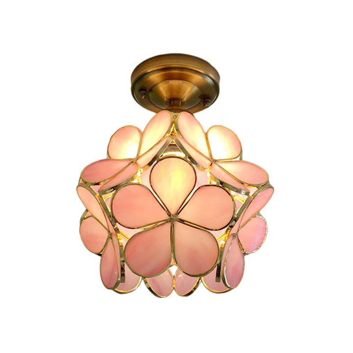 Retro stil PVC taklampe – Blomstermønster for et unikt utseende | Luvikno