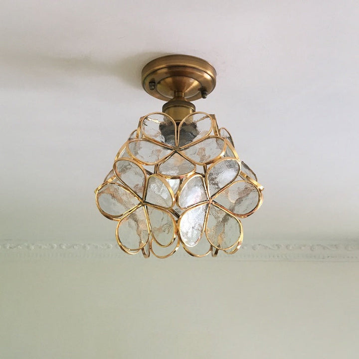 Luvikno | PetalLume – Retro Glass Taklampe med Blomster