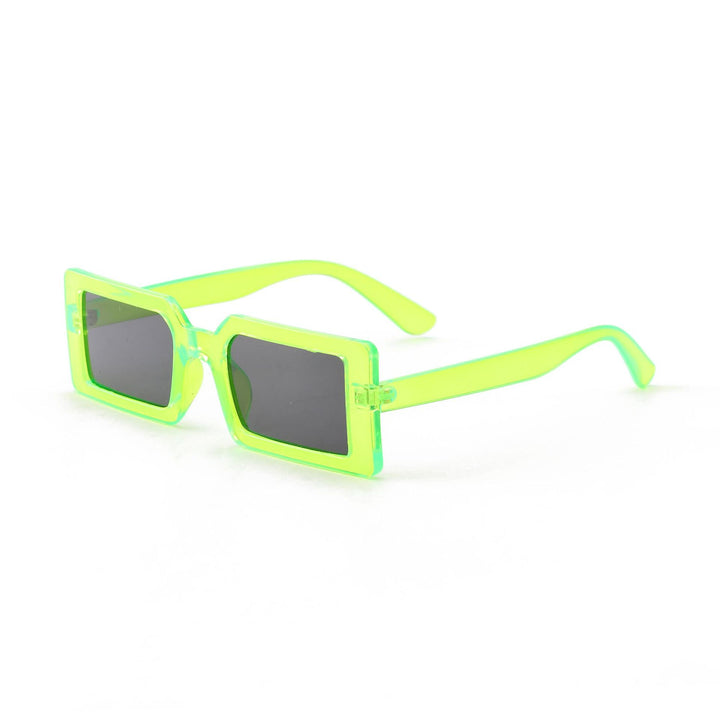 Dame kvadratisk solbrille med moderne gjennomsiktig ramme Luvikno