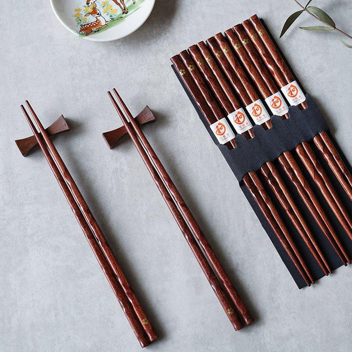 Japanske Gyldne Sakura Tre Spisepinner Sett | Luvikno