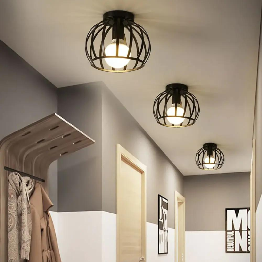 Trendy Industriell Taklampe med Åpen Design - ForgeLight | Luvikno