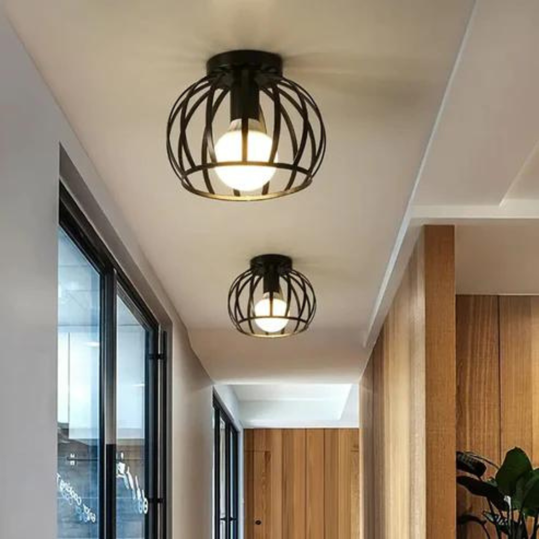 Trendy Industriell Taklampe med Åpen Design - ForgeLight | Luvikno