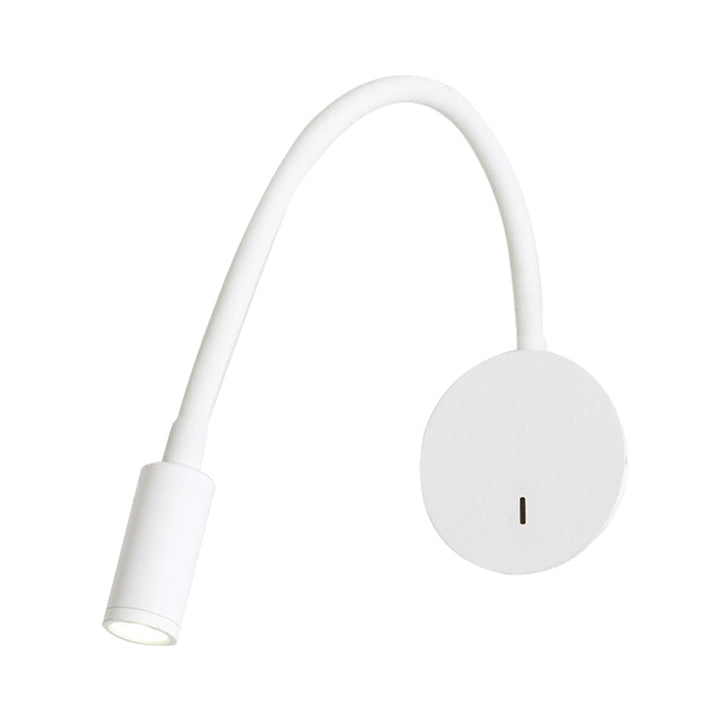 Justerbar sylinder lesing vegglampe moderne silikon og metall LED svart/hvit sconce lampe | Luvikno