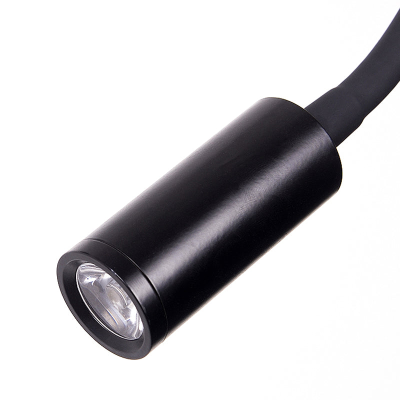 Justerbar sylinder lesing vegglampe moderne silikon og metall LED svart/hvit sconce lampe | Luvikno