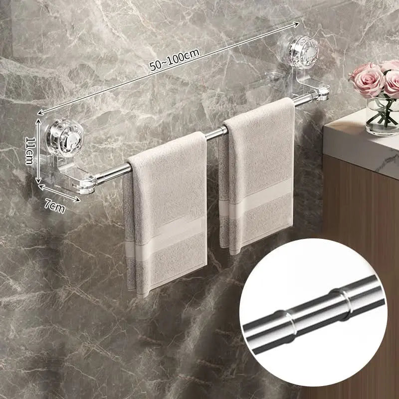 FlexiGrip Håndkleholder — Frigjør plassen din med stilfull organisering uten borehull! | Luvikno