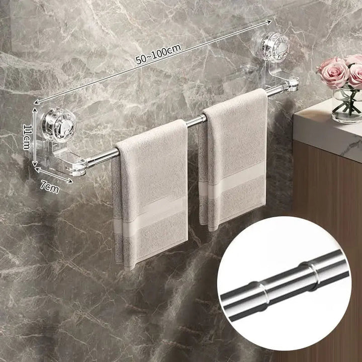 FlexiGrip Håndkleholder — Frigjør plassen din med stilfull organisering uten borehull! | Luvikno