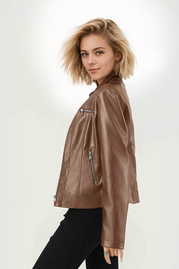 Luvik | PU Biker-stil jakke