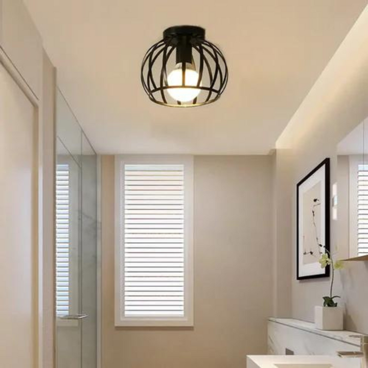 Trendy Industriell Taklampe med Åpen Design - ForgeLight | Luvikno