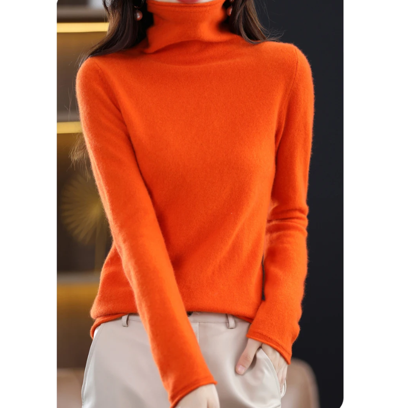 Luvik | Luksus Cashmere Genser til Kvinner Myk Pikketopp, Varm & Stilig
