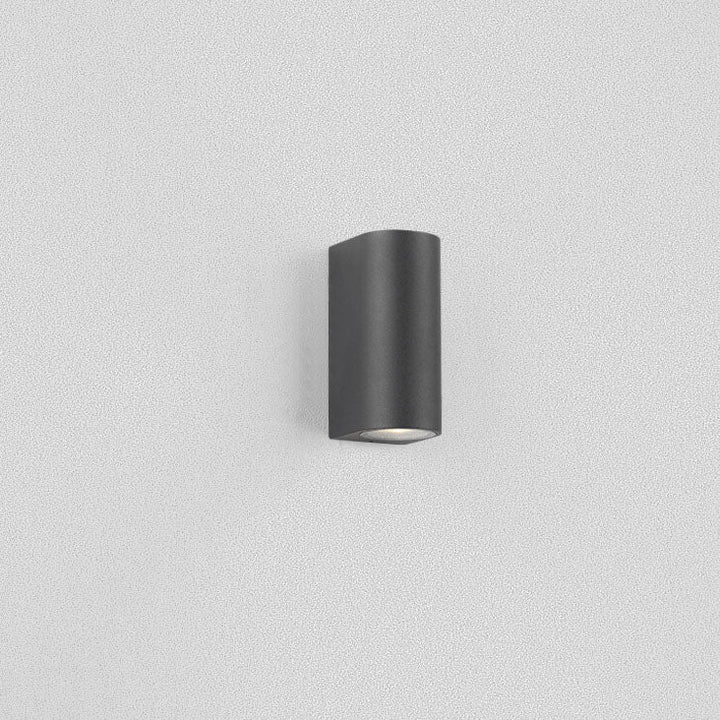 Moderne Enkle Utendørs Vannavstøtende Aluminium Glassylinder 2-Lykt Vegglampe | Luvikno
