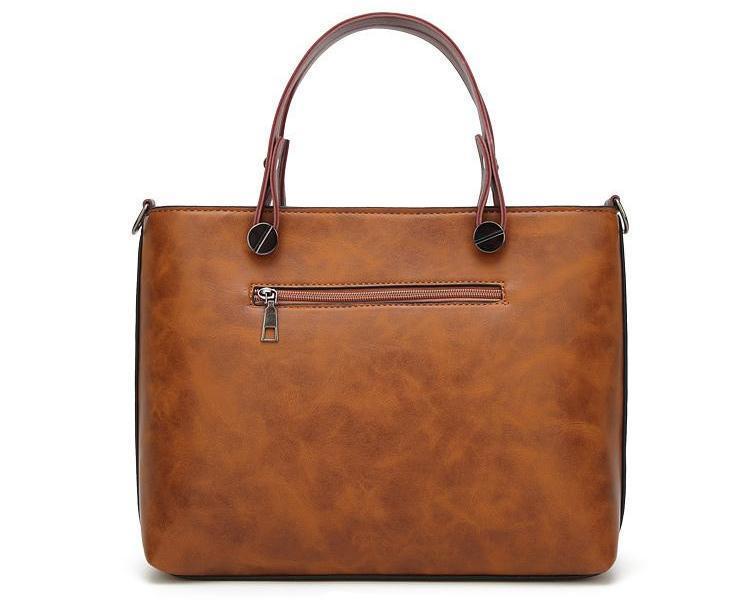Cera - Dobbel Frontlomme Vintage Tote Håndveske | Luvikno