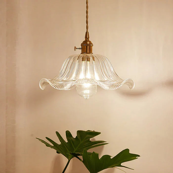 OpulentGlow Pendel – Elegant Glass Henge Lamp Luvikno