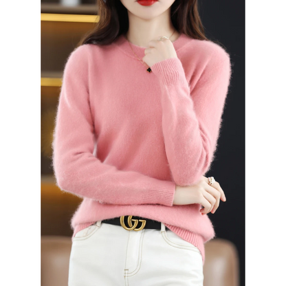 Luvik | Kasmir Neule Naiset Luksusmainen Pyöreä Kaula-aukko, Pehmeä & Muodikas