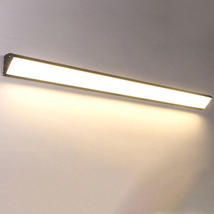 Moderne Utendørs Lang Bar Aluminium Akryl Vanntett LED Vegglampe | Luvikno