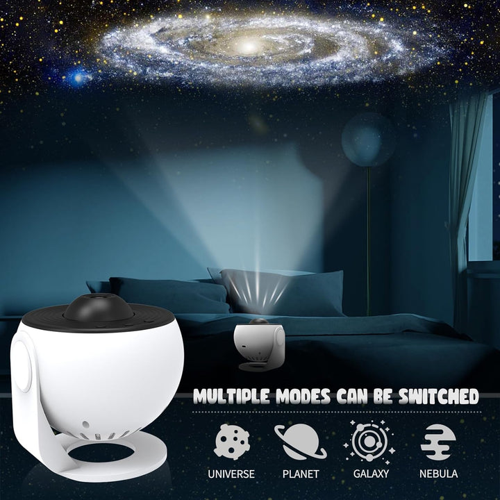 Luvikno | 360° AstroLuxe Stjerneprojektor — Forvandl rommet ditt til din personlige avslapningsgalakse full av magiske stjerneløyeblikk