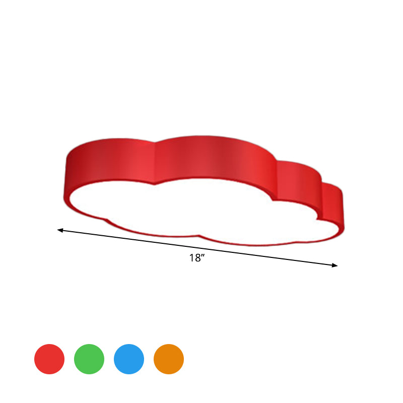 LED Sky Cloud Taklampe for Barnerom – Lekent Design i Rød/Gul/Luviknoa | Luvikno
