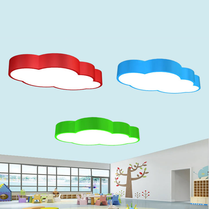 LED Sky Cloud Taklampe for Barnerom – Lekent Design i Rød/Gul/Luviknoa | Luvikno