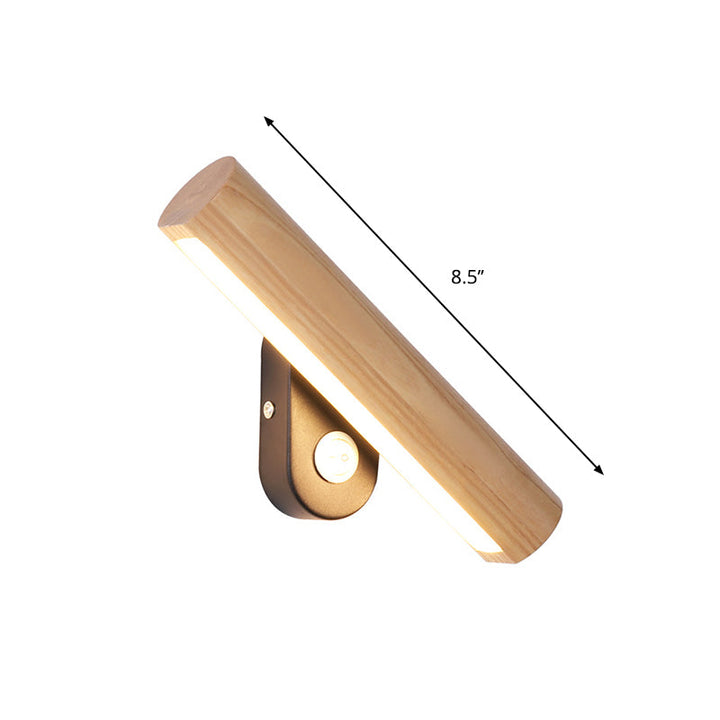 Rotérbar Tube Seng Hjørne Veggmontert Lys Tre 8.5"/12.5" Bred LED Enkel Vegglampe Innretning i Varm/Hvit Lys | Luvikno