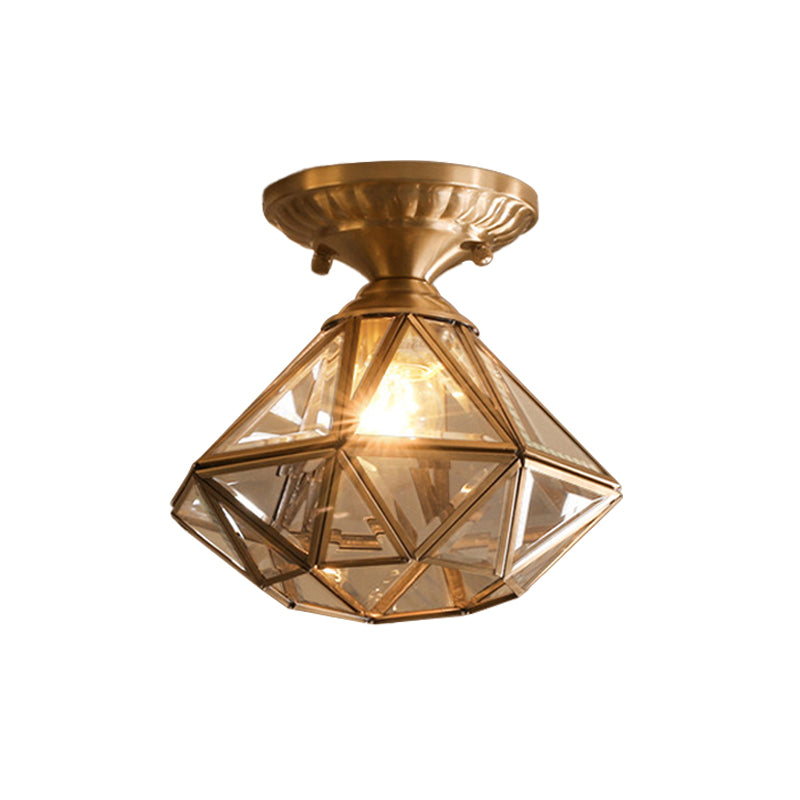 Luvikno | StarLuxe Taklampe - Tradisjonell Messing Taklampe med Glass