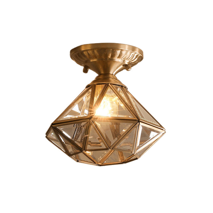 Luvikno | StarLuxe Taklampe - Tradisjonell Messing Taklampe med Glass